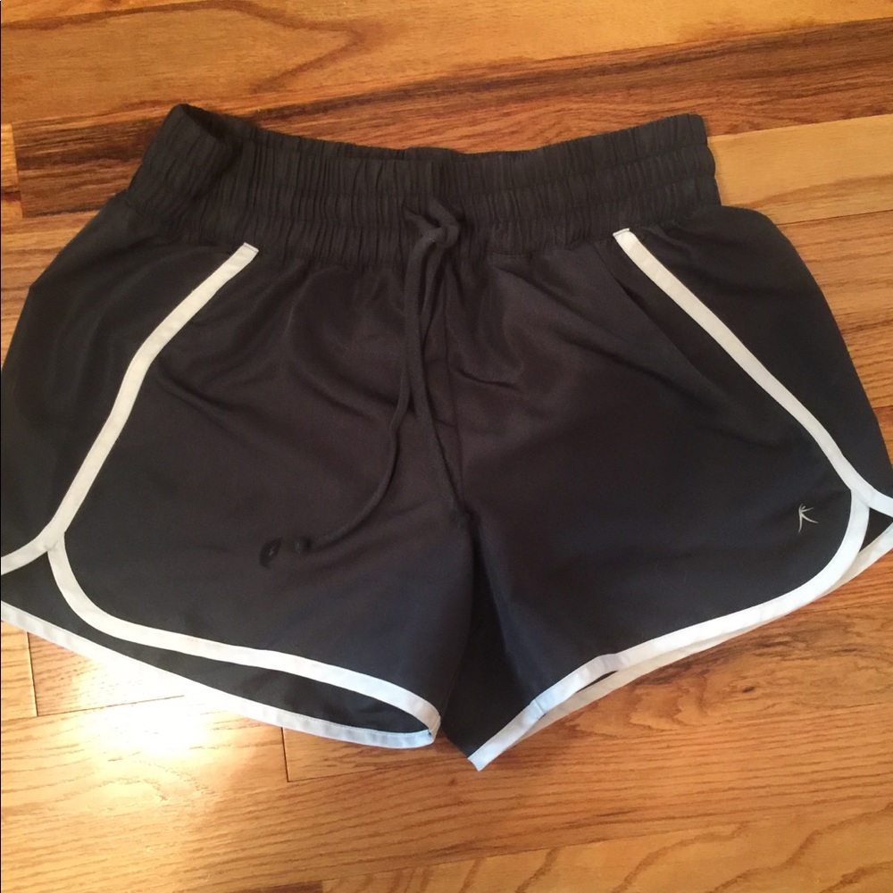 Grey Athletic shorts with white stripe